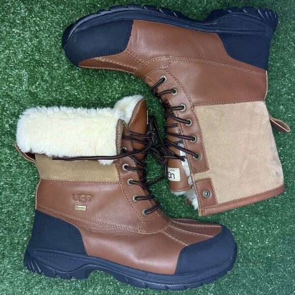 UGG Butte Worchester Brown Waterproof Leather Boots Mens 10 main image 6